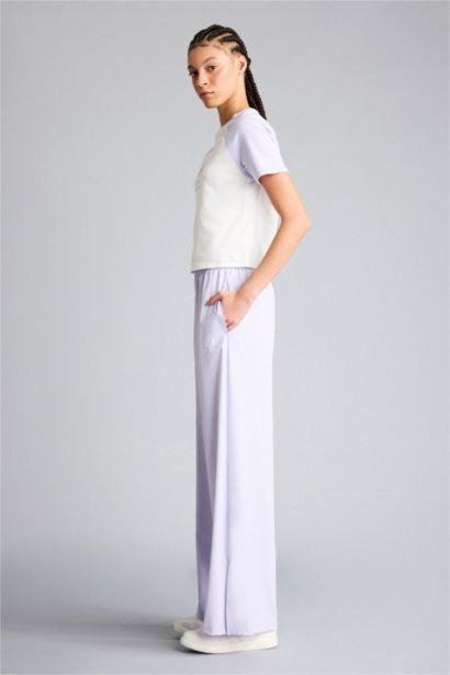 Брюки NBA Los Angeles Lakers Wide Leg стандартной длины с карманами и широкими штанинами