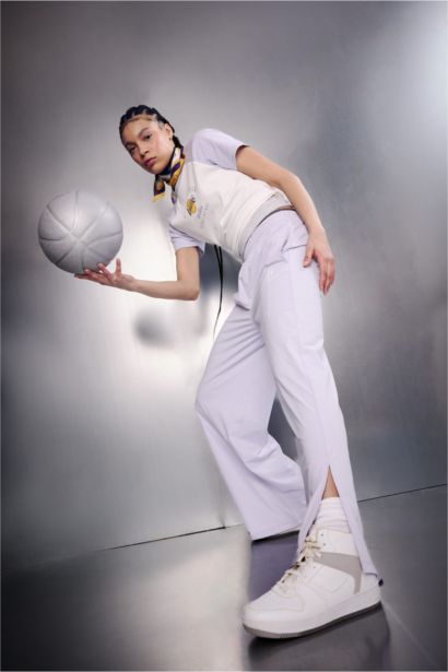 Wide Leg NBA Los Angeles Lakers Licensed with Pockets Trousers