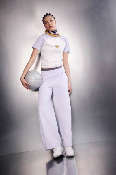 Wide Leg NBA Los Angeles Lakers Licensed with Pockets Trousers