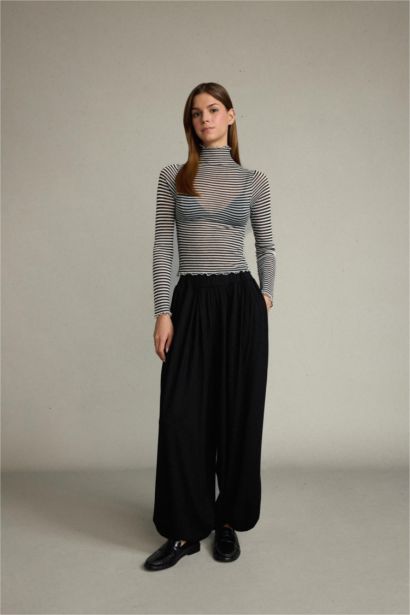 تيشيرت مخطط ردن طويل بياخة عالية