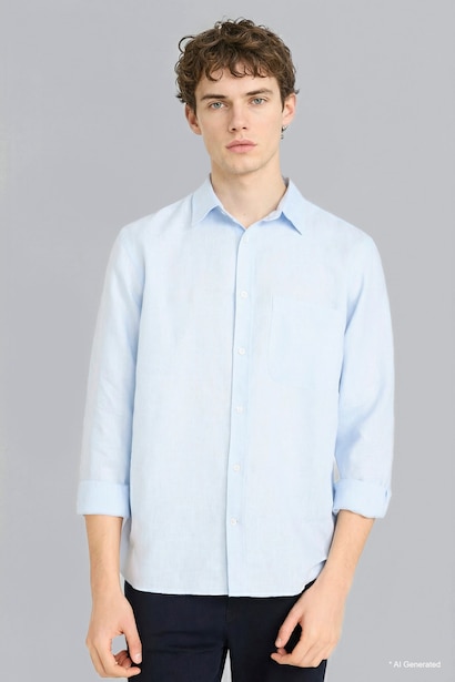 %100 Keten Regular Fit Gömlek