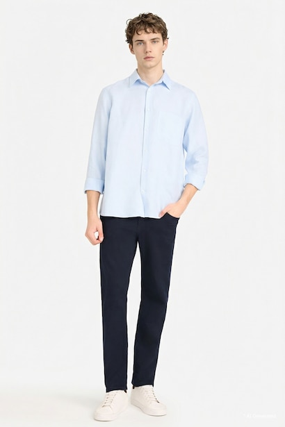 %100 Keten Regular Fit Gömlek
