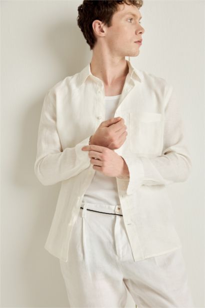 Рубашка из 100% льна