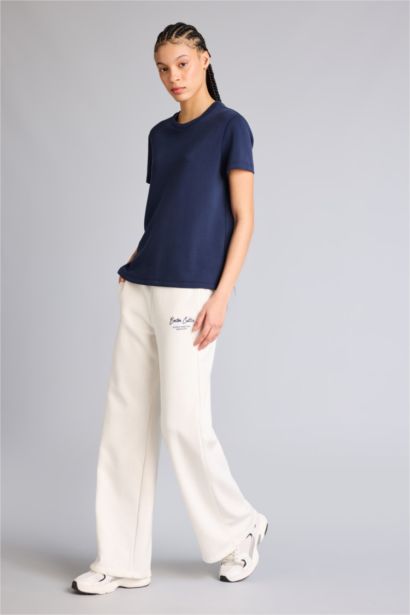 Спортивная футболка Standard Fit из модала с круглым вырезом и коротким рукавом