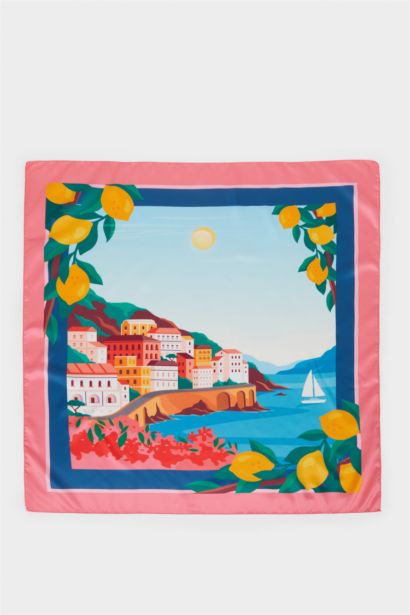 Kadın İtalya Temalı Fular