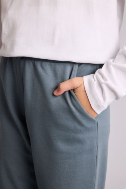 Regular Fıt Sweatshirt Kumaşı Pantolon Erkek Çocuk