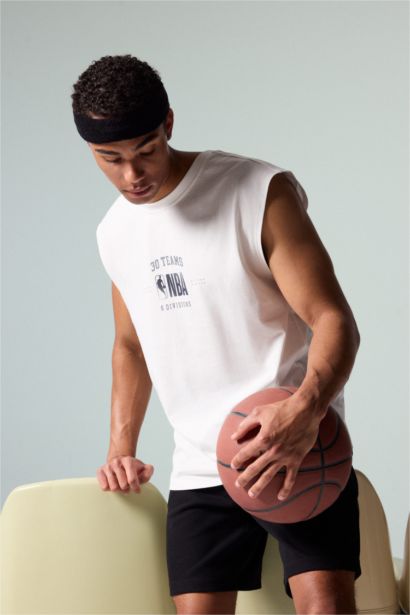 NBA Wordmark Printed Oversize Tank Top