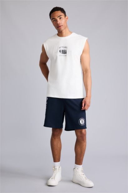 Oversize NBA Baskılı Atlet