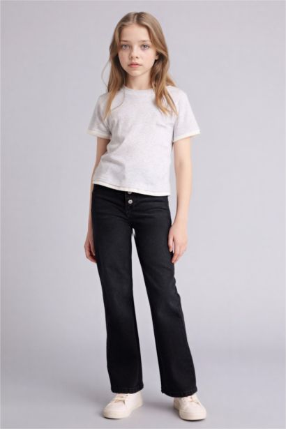 Girl Slim Fit Ribbed T-Shirt