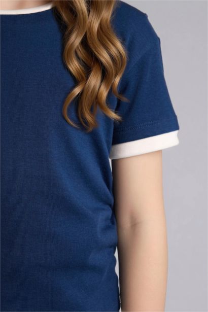 Girl Slim Fit Ribbed T-Shirt