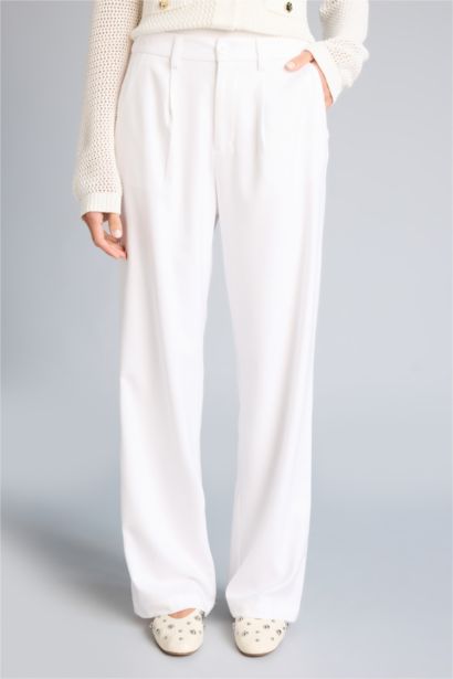 Straight Fit Zipper Pocket Trousers