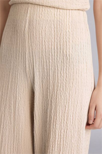 Брюки Wide Leg из ткани букле