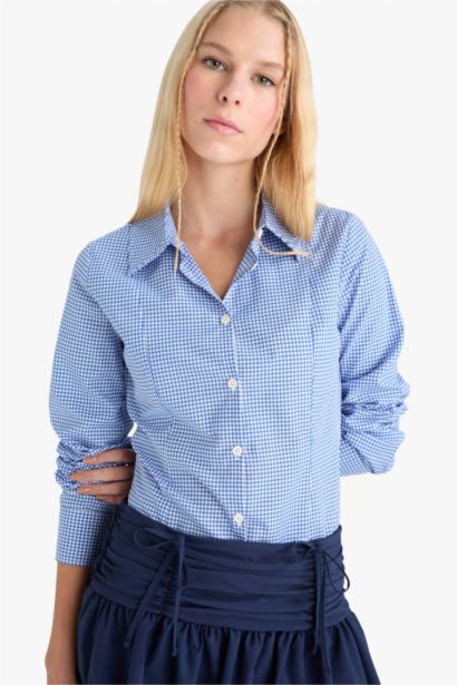 Slim Fit Poplin Long Sleeve Shirt