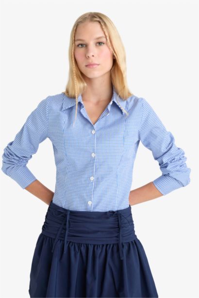 Chemise ajustée en popeline