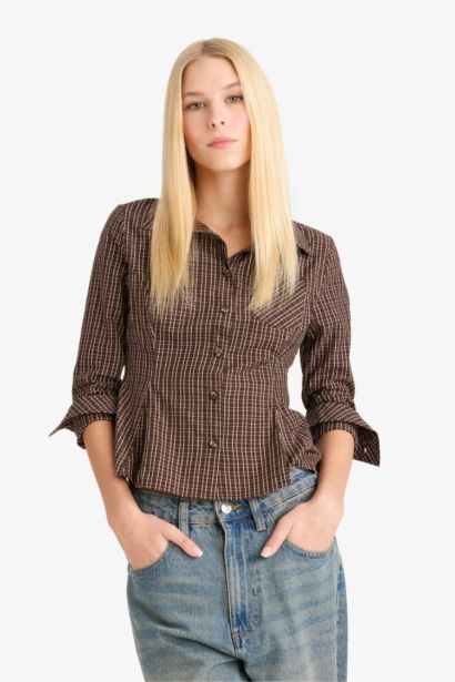 Chemise ajustée en popeline