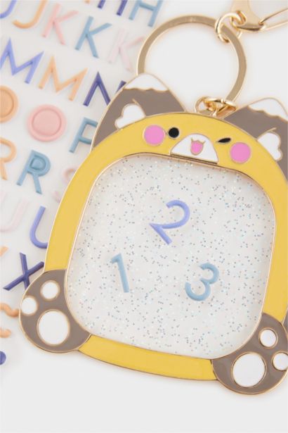 Kadın Kedi Temalı Harfli Charm Anahtarlık