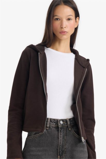 Slim Fit Zippered Hoodie