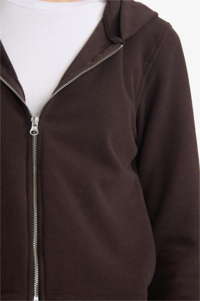 Slim Fit Zippered Hoodie