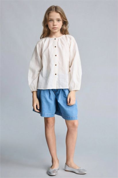 Regular Fit Long Sleeve Blouse