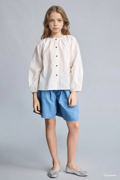 Regular Fit Long Sleeve Blouse