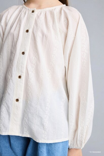 Regular Fit Long Sleeve Blouse