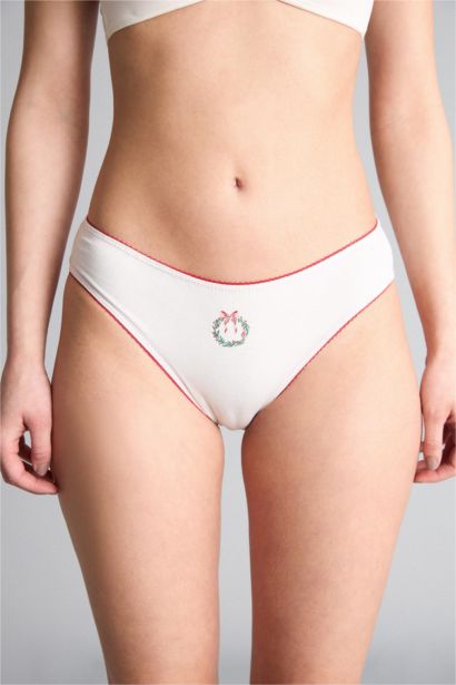 Christmas Themed Ribbed 3 Piece Panties