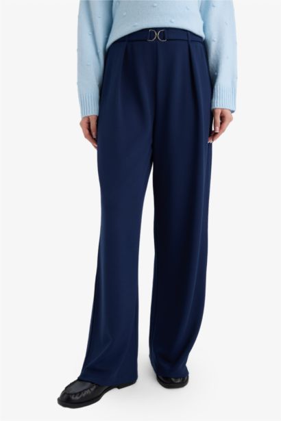 Брюки из крепа Straight Wide с прямыми штанинами