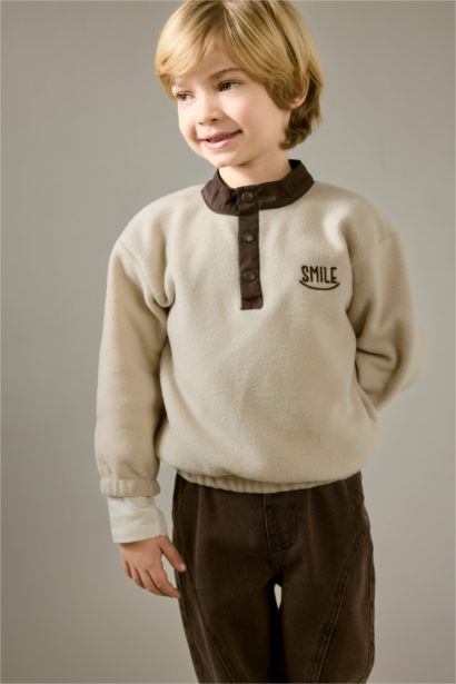 Regular Fit Slogan Sweatshirt