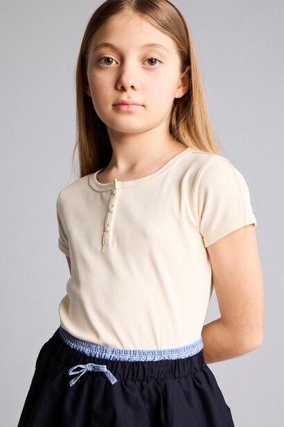 Girl Slim Fit Short Sleeve T-Shirt