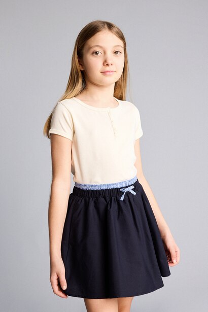 Girl Slim Fit Short Sleeve T-Shirt