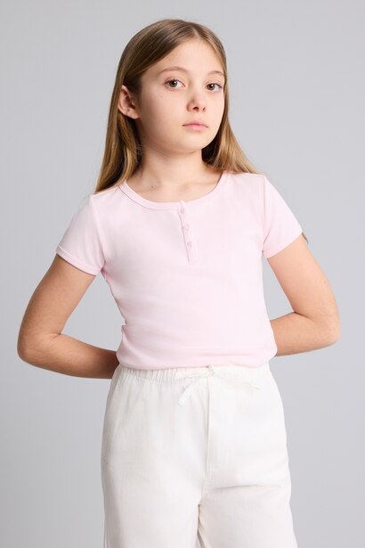 Girl Slim Fit Short Sleeve T-Shirt