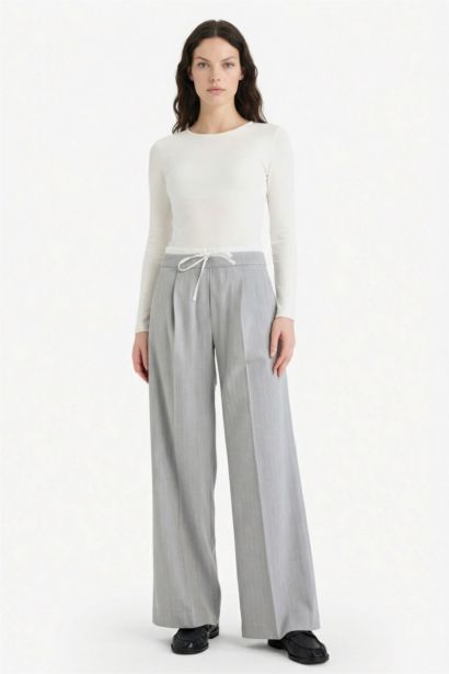 Длинные брюки Wide Leg с высокой талией и двумя карманами