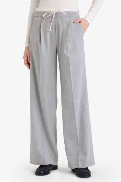 Длинные брюки Wide Leg с высокой талией и двумя карманами