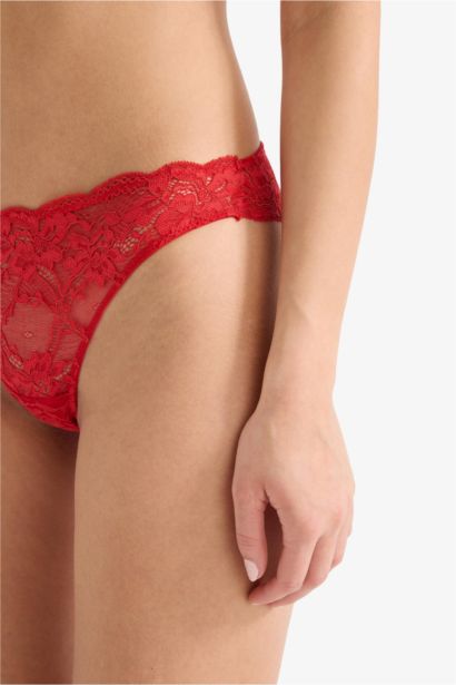 Lace Detail Brazilian Panty