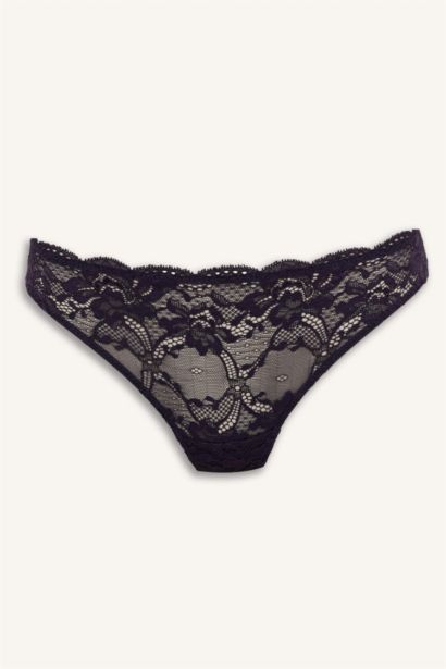 Lace Detail Lace Brazilian Panty