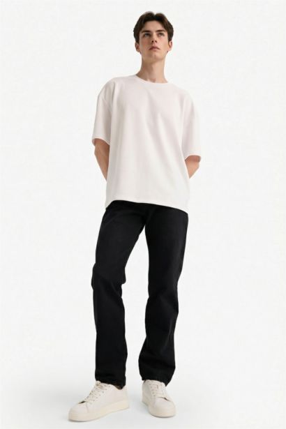 Straight Fit Regular Hem Trousers