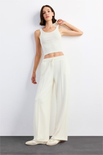 Relax Fit Regular Waist Straight Leg Modal Trousers