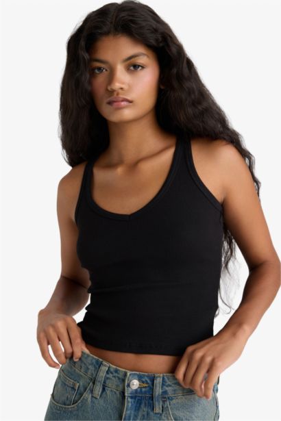 Slim Fit Camisole V-Neck Tank Top