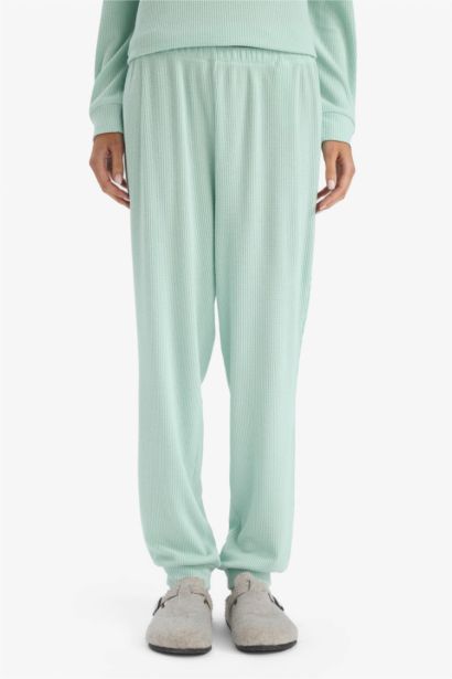 Regular Fit Waffle Top Bottoms 2 Piece Pyjama Set