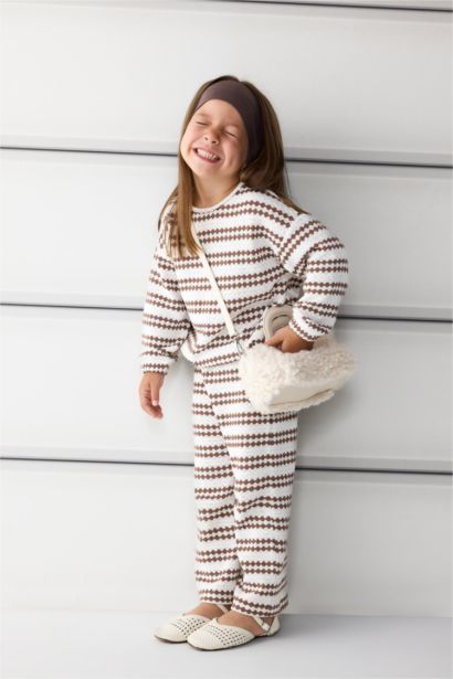 بنطلون بيبي بناتي وايد ليج برجل واسع