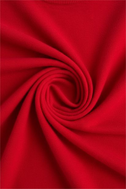 بلوز تريكو قصة عادية بياخة مستديرة من مزيج الصوف