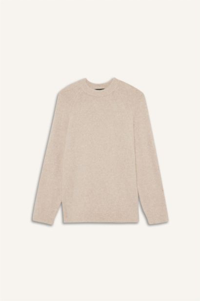 Yün Karışımlı Bisiklet Yaka Kalın Triko Kazak