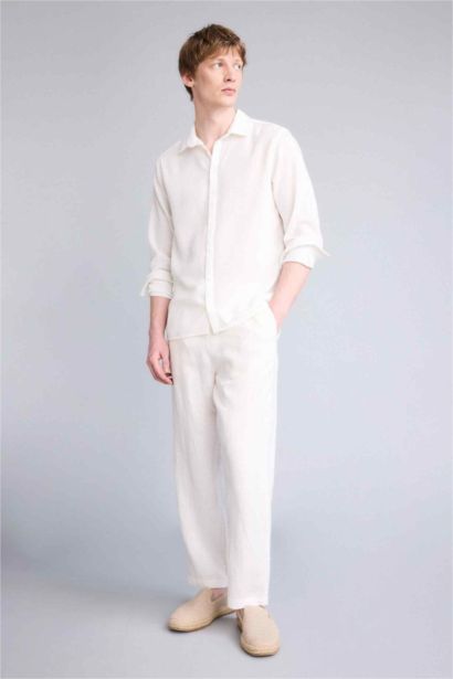 Relax Fit 100% Linen Trousers
