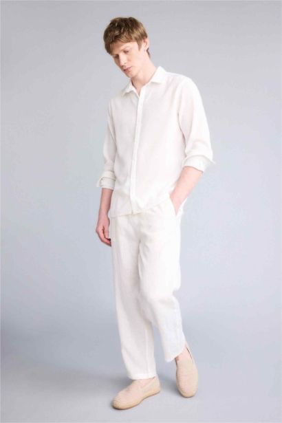 Relax Fit 100% Linen Trousers