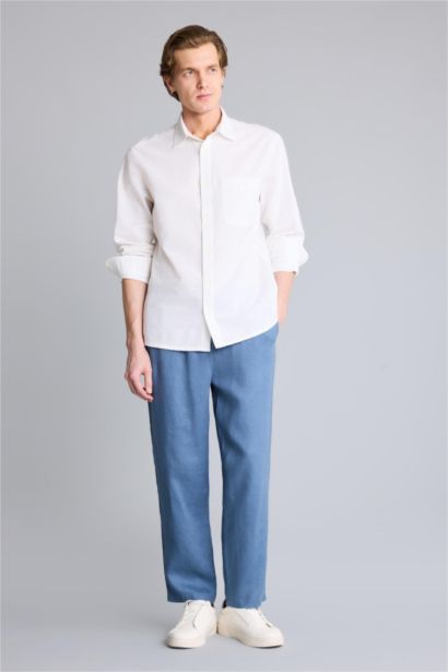 Relax Fit 100% Linen Trousers