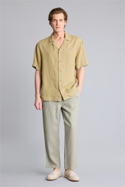 Relax Fit 100% Linen Trousers