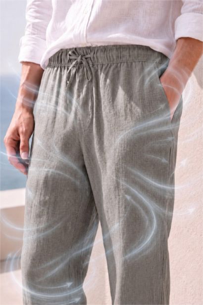 Pantalon 100% lin