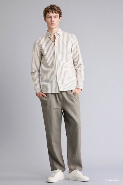 Relax Fit 100% Linen Trousers