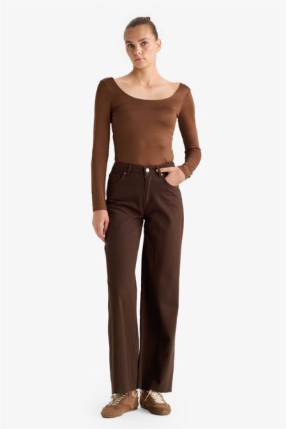 Square Neck Long Sleeve Bodysuit