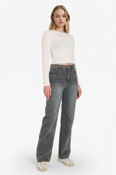 Jean 90's large taille haute